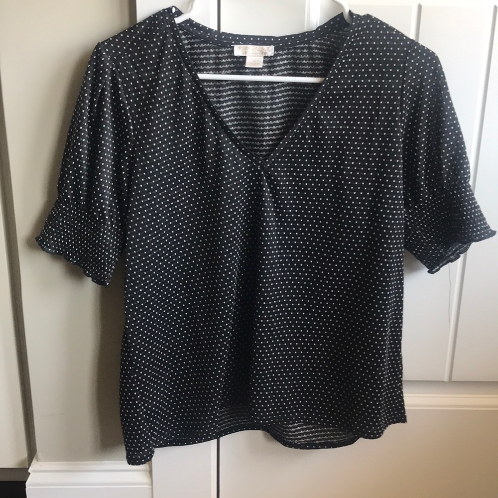 Blouse with rouched sleeves
